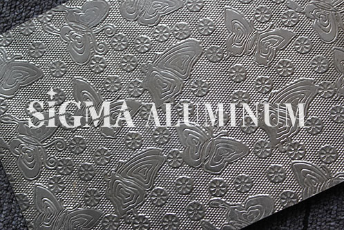 Lámina de aluminio gofrado con mariposa,Bobinas de aluminio con textura de mariposa.